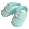 Figurki ozdoby na tort buciki dekoracje na roczek baby shower urodziny buty niebieskie